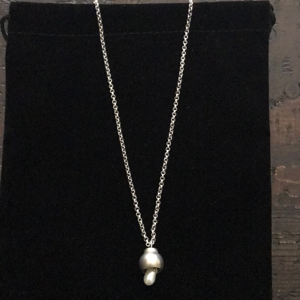 Sterling Silver Fresh Water Pearl Necklace - Picture 2 of 3